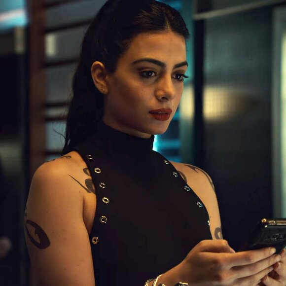 Cinq à Sept Ava Mock-Neck Crepe Grommet Dress ASO Isabelle Lightwood - Picture 10 of 11